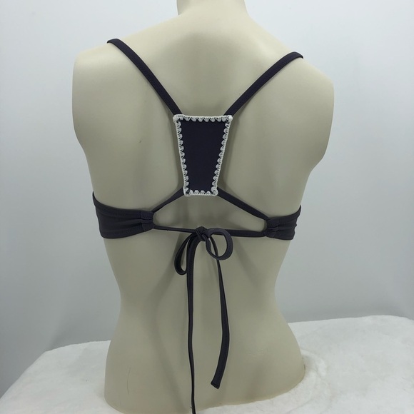 Shade & Shore Women's 34D Gray and Turquoise Top - Picture 14 of 16